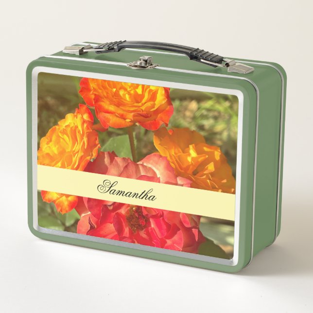 Jardín De Flores Rojas Y naranja (Anverso)