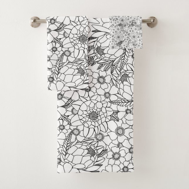 Jardín De Flores Silvestres Protea Negra Y Blanca (In situ)