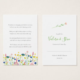 Jardín de flores silvestres sin envolver etiqueta