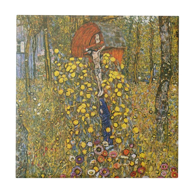 Jardín de la granja de Klimt con la teja del (Frente)