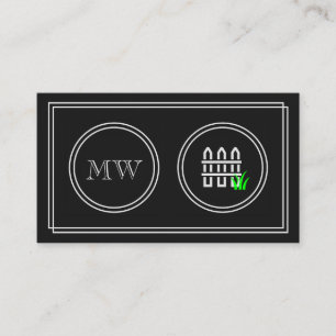 Jardín de la "película muda" que cerca tarjetas de