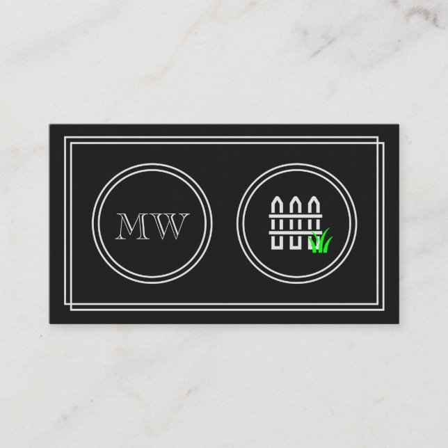 Jardín de la "película muda" que cerca tarjetas de (Anverso)