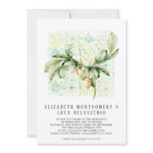 Jardín de limoneros italiano | Invitación boho bot