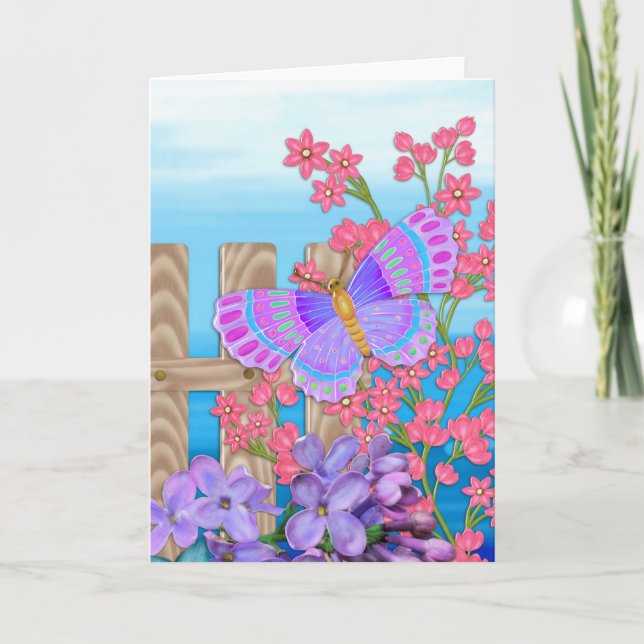 Jardín de Mariposas 3D Whimsey BLANK Papelería (Anverso)