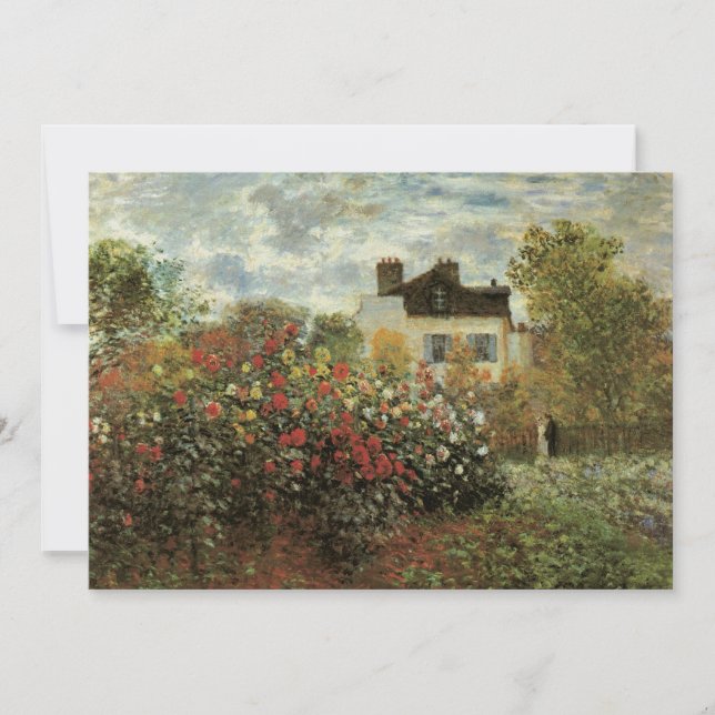 Jardín de Monet en Argenteuil por Claude Monet (Anverso)
