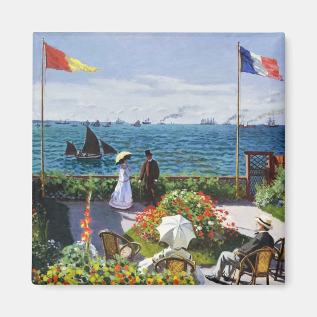 Jardín de Monet en el imán Sainte Adresse (Frente)