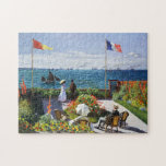 Jardín de Monet en el rompecabezas de Sainte Adres<br><div class="desc">Jardín de Monet en el rompecabezas de Sainte Adresse. Óleo sobre lienzo 1867. El Garden at Sainte-Adresse, uno de los cuadros más famosos del impresionista francés Claude Monet, cuenta con una pareja que se encuentra frente al puerto de Sainte Adresse, frente a la bandera francesa. El jardín en el que...</div>