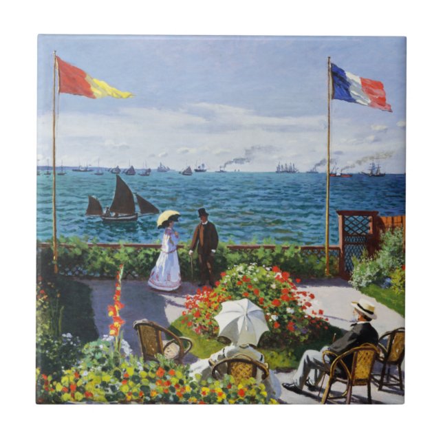 Jardín de Monet en la teja de Sainte Adresse (Frente)
