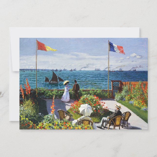 Jardín de Monet en Sainte Adresse Invitaciones (Anverso)