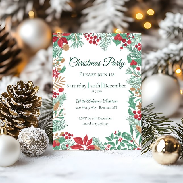 Jardín de navidades | Invitación de fiesta (Subido por el creador)