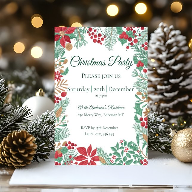 Jardín de navidades | Invitación de fiesta (Subido por el creador)