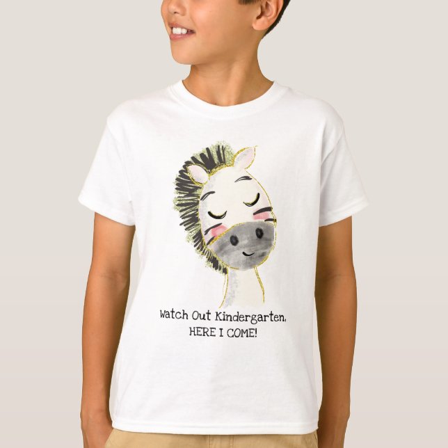 Jardín de niños aquí vengo camiseta (Anverso)