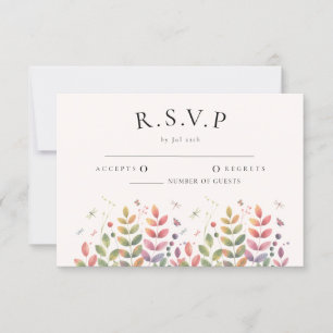 Jardín de otoño con libélulas Boda Tarjetas RSVP