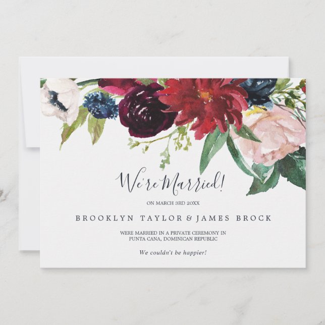 Jardín de otoño | Invitación de Elopement de Borgo (Anverso)