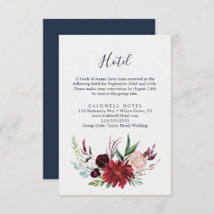 Jardín de otoño   Tarjeta de inscripción de Hotel 