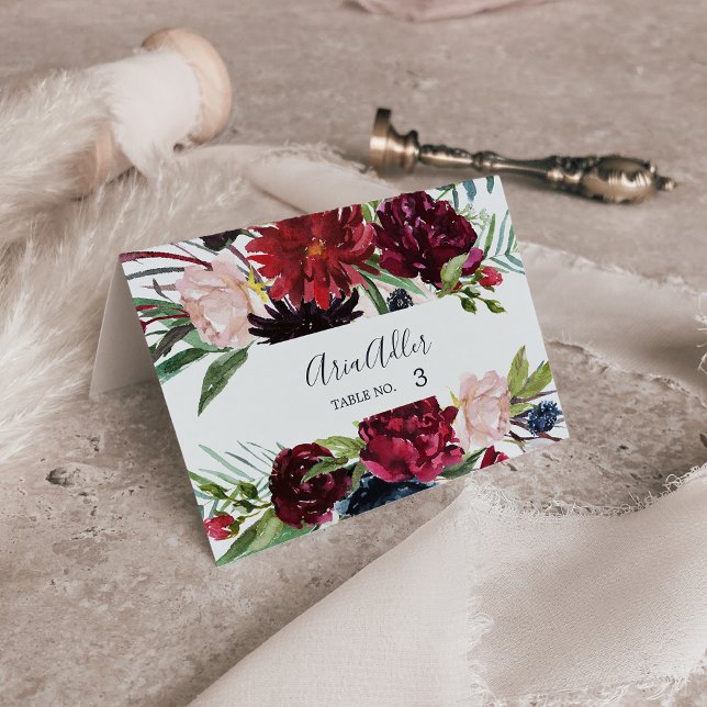 Jardín de otoño | Tarjetas de plaza Boda de Borgoñ (Subido por el creador)