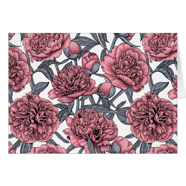 Jardín de peones rosados (Anverso (Horizontal))