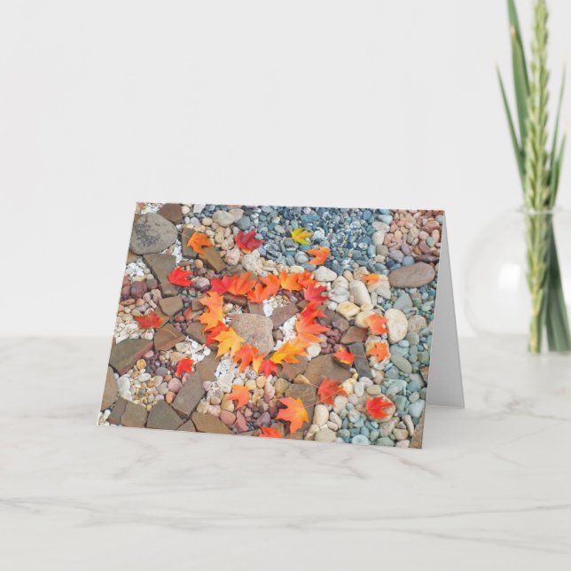 Jardín de piedras de las tarjetas de felicitación (Anverso)