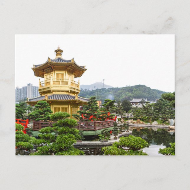 Jardín de postales de Nan Lian en Hong Kong, China (Anverso)