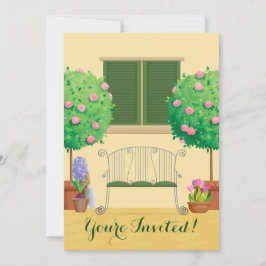 Jardín de pozos con invitación a la Reunión de la 