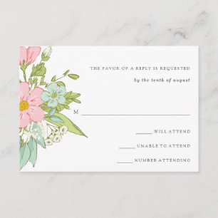 Jardín de primavera Boda floral RSVP