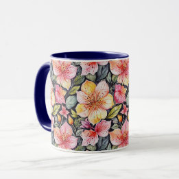 Jardín de primavera - Patrón floral 1 - Taza de ca