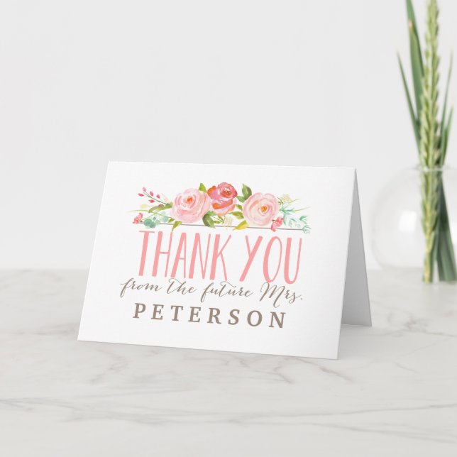 Jardín de Rosas | Tarjeta de agradecimiento para b (Anverso)