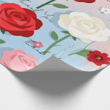 Jardín de Rosas Vintage - Papel de Regalo