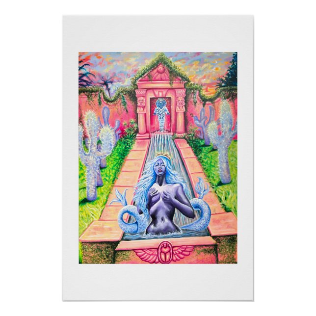 Jardín de sirenas por Nefertara poster de arte (Anverso)