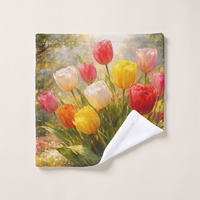 Jardín de Tulipanes - Estilo Pictórico (Toallita)