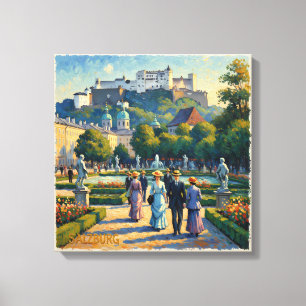 Jardín del Castillo de Salzburgo Austria Lienzo Es