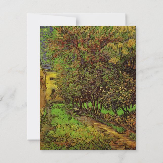 Jardín del Hospital de Saint-Paul por Vincent van  (Anverso)