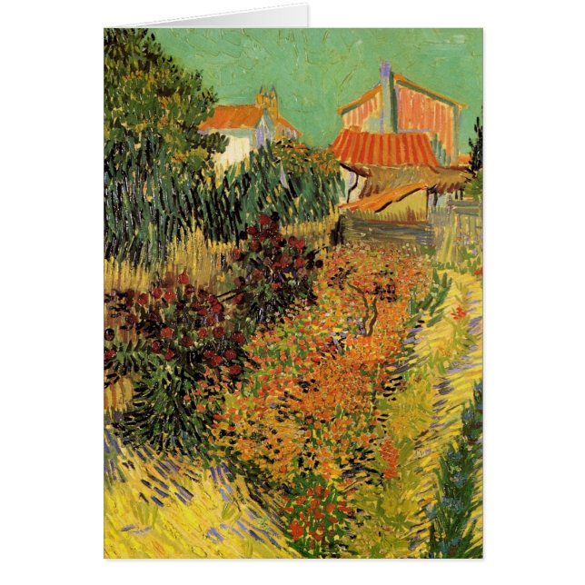 Jardín detrás de una casa de Vincent van Gogh (Frente)