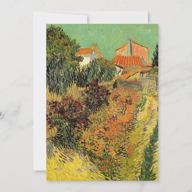 Jardín detrás de una casa por Vincent van Gogh (Anverso)
