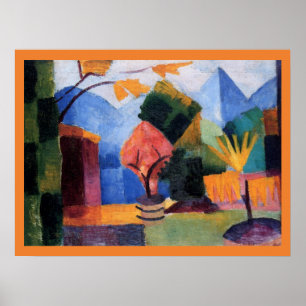 Jardín en el lago Thun de August Macke, Arte Vinta