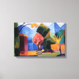 Jardín en el lago Thun por August Macke, arte vint