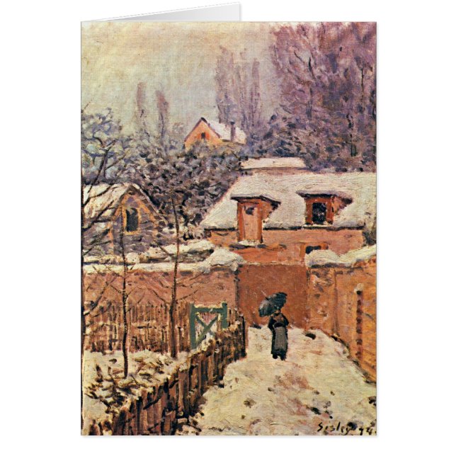 Jardín en Louveciennes, invierno de Alfred Sisley (Frente)