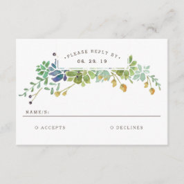 Jardín exitoso | Watercolor Wedding RSVP