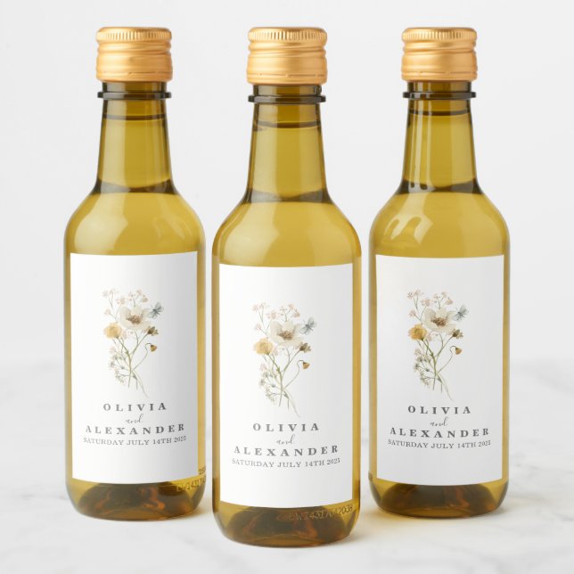 Jardín floral boho de flores silvestres (Botellas)