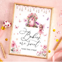Jardín Floral Cute Fairy Babies son dulces Posters