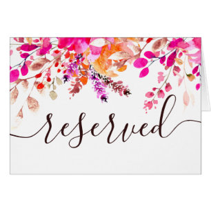 Jardín floral de boda en acuarela rosa reservado