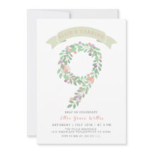 Jardín floral Invitación a la Novena Fiesta de Cum