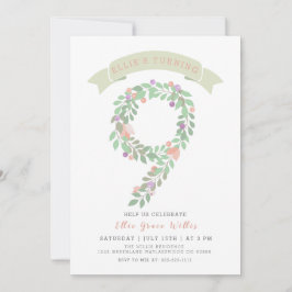 Jardín floral Invitación a la Novena Fiesta de Cum