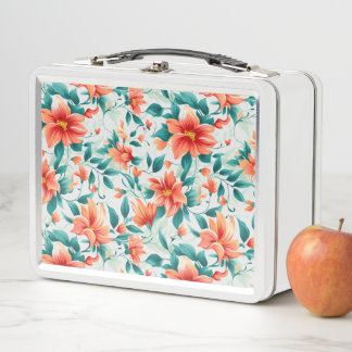 Jardín Floral Naranja Vibrante - Té Elegante