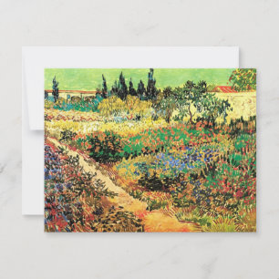 Jardín florido con sendero de Vincent van Gogh