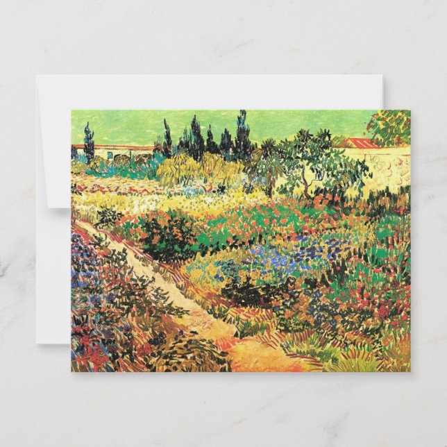 Jardín florido con sendero de Vincent van Gogh (Anverso)
