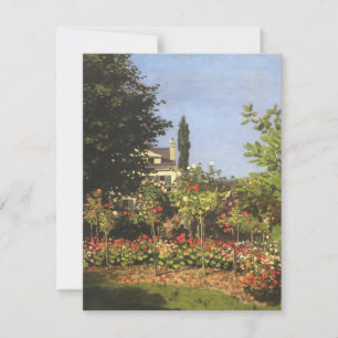 Jardín florido en Sainte Adresse por Claude Monet
