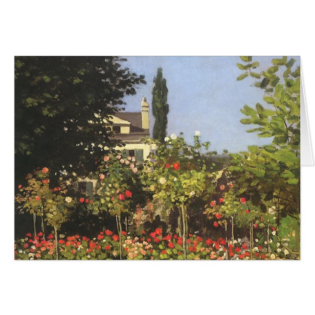 Jardín florido en Sainte Adresse por Claude Monet (Anverso (Horizontal))