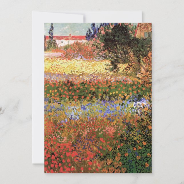 Jardín Florido por Vincent van Gogh (Anverso)