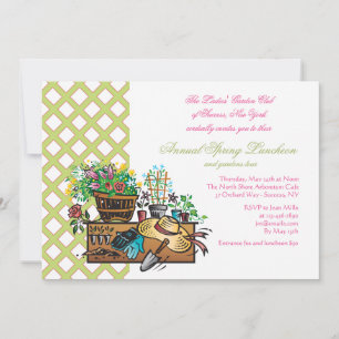 Jardín Herramientas Invitación al almuerzo